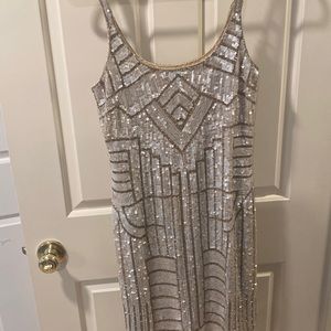 Adrianna Papell sequence dress flapper dress